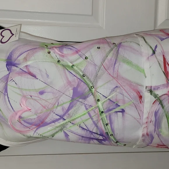 🎉💜HP💜🎉Custom Painted Wearable Art Apron #1410 - Picture 2 of 8